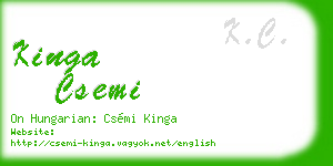 kinga csemi business card